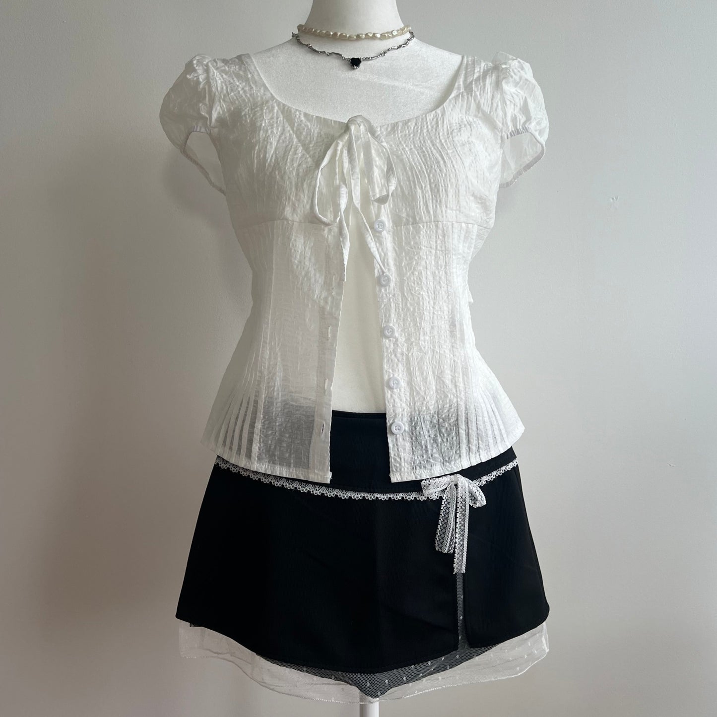 Lana White Bow Blouse