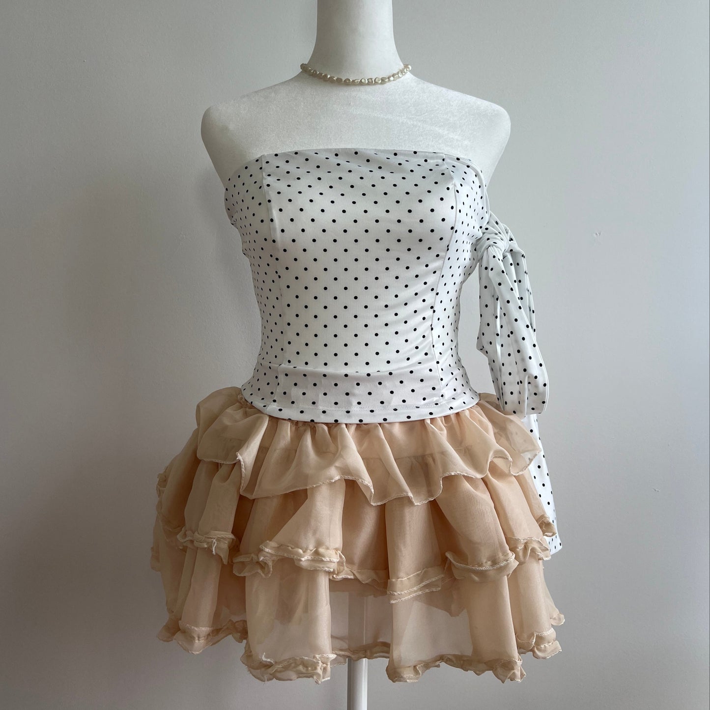Poppy White Polka Top