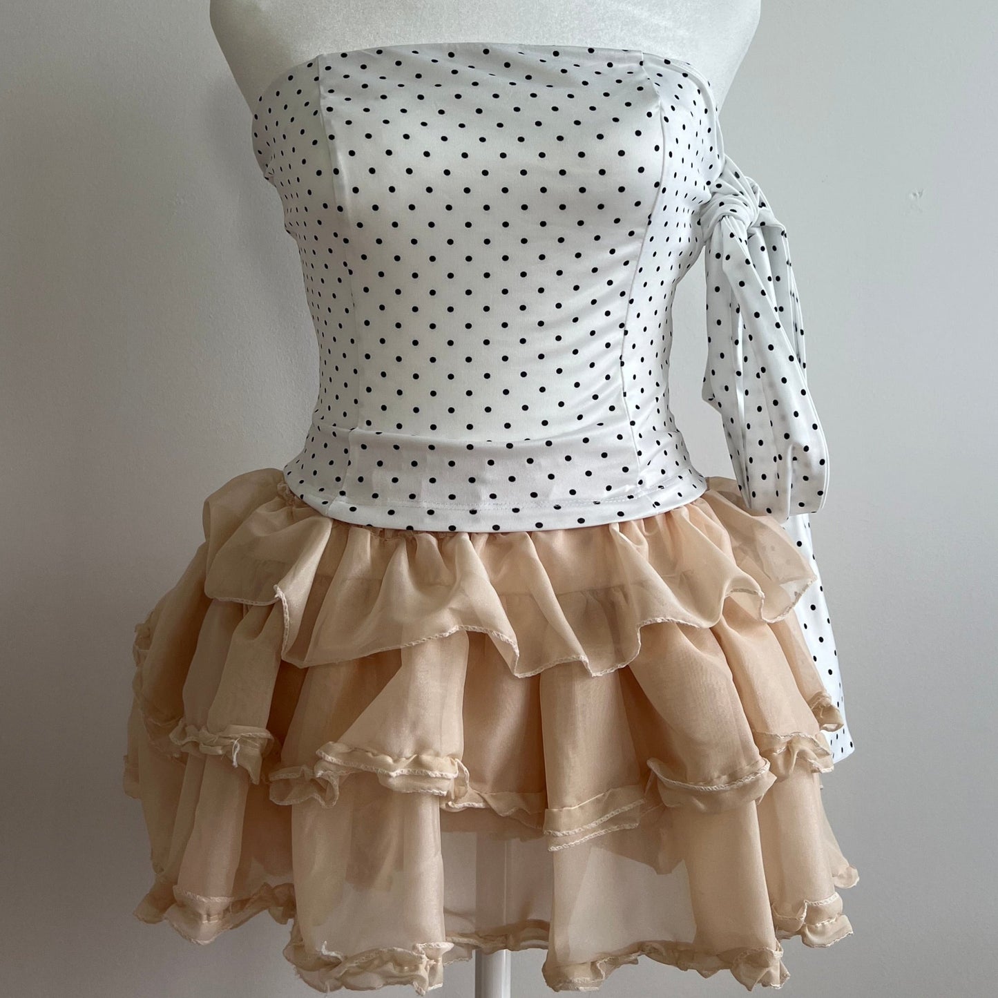 Poppy White Polka Top