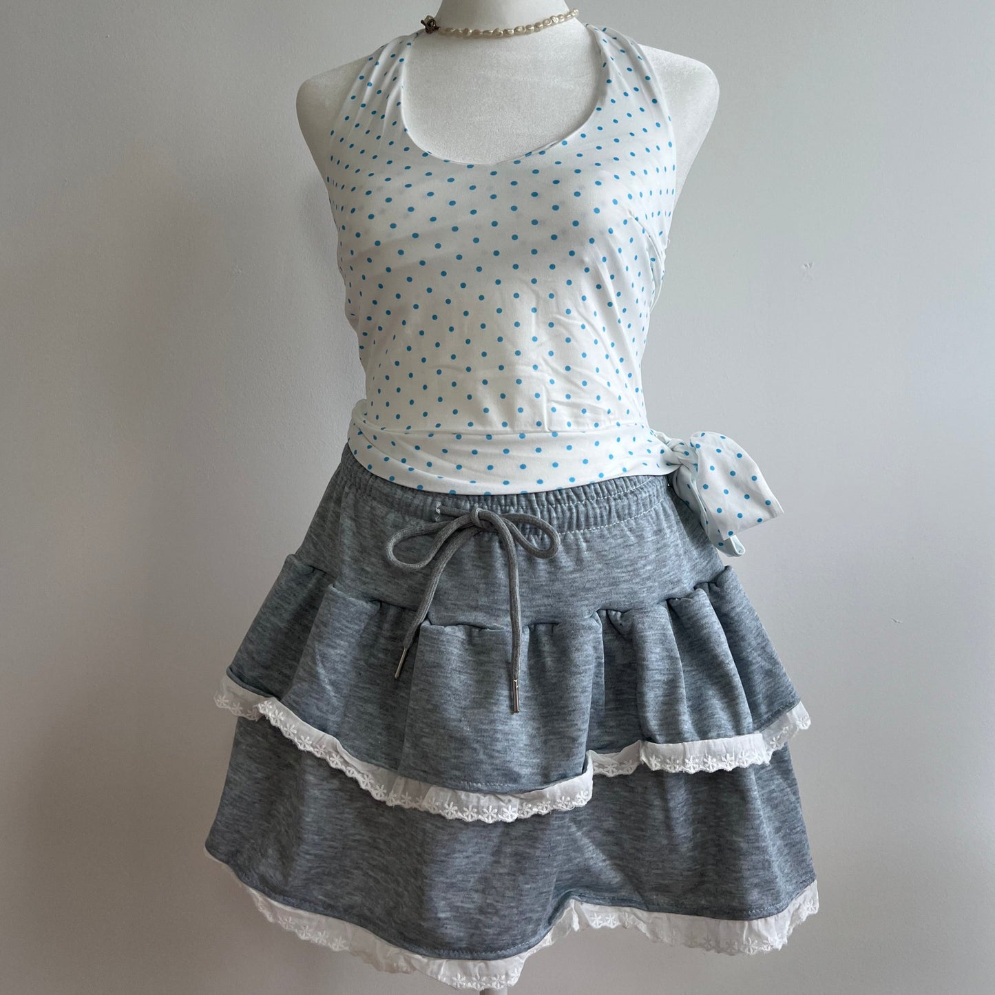 Sheryl Blue Polka Top