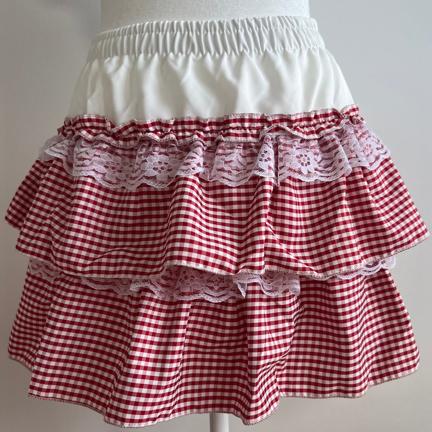 Hankerchief Red Gingham Skirt