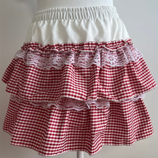 Hankerchief Red Gingham Skirt
