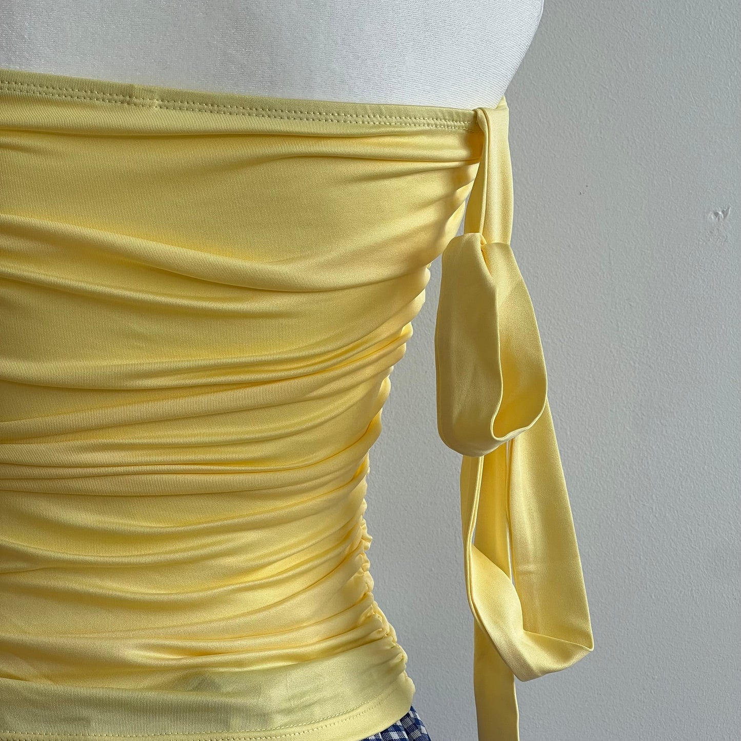 Barbara Yellow Strapless Top