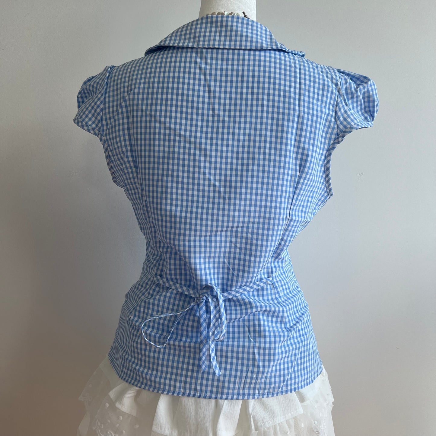 Barbara Blue Collar Top