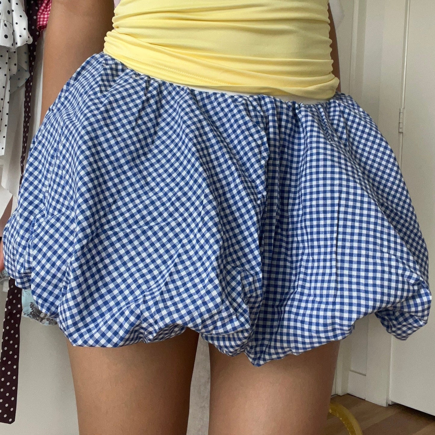 Bubble Blue Checker Skirt
