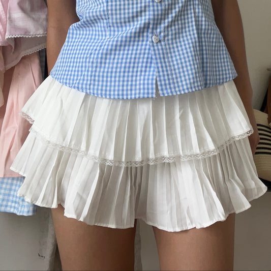 Melanie White Tennis Skirt