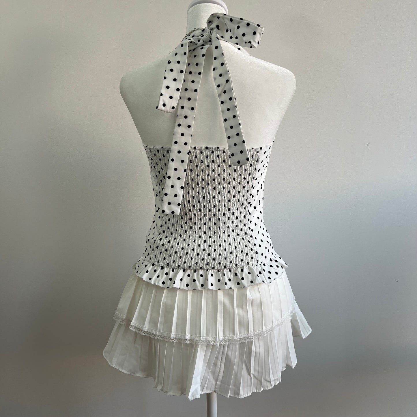 Yuna White Polka Top