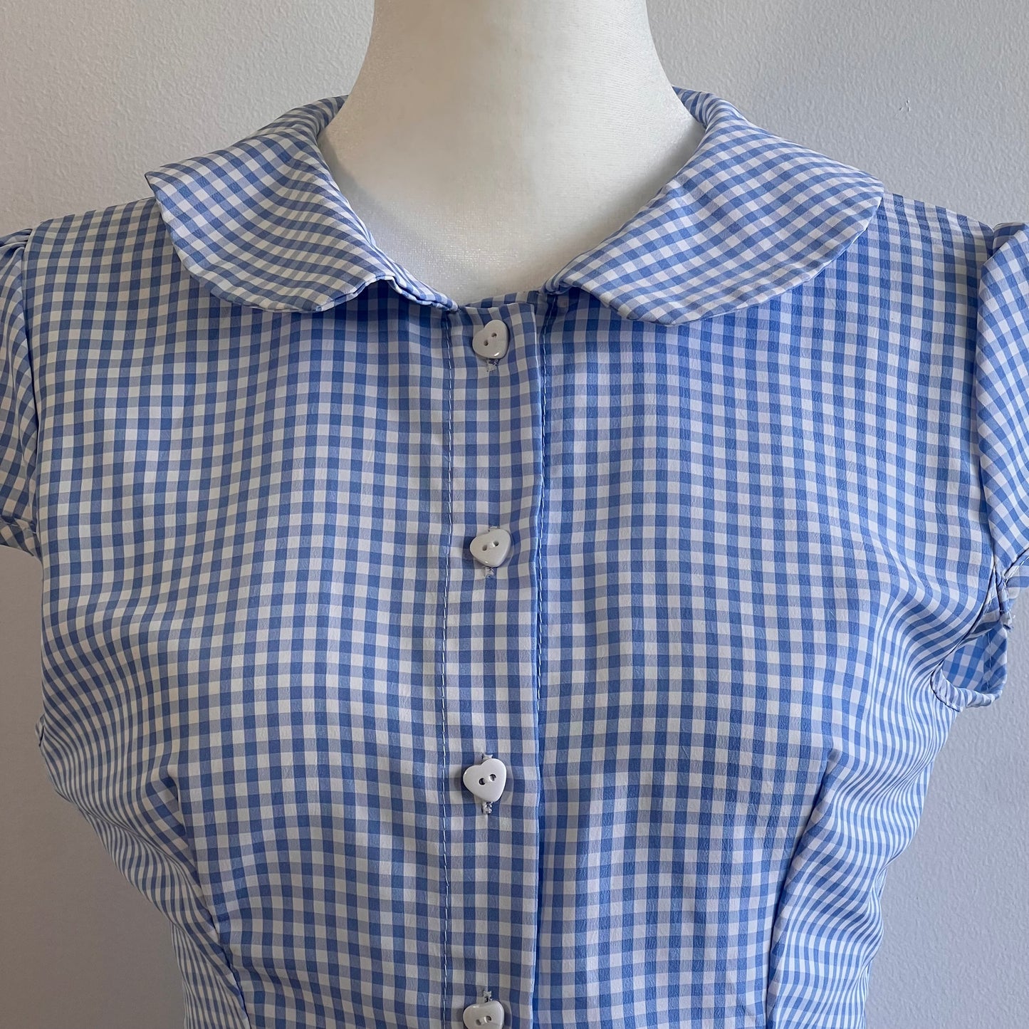 Barbara Blue Collar Top