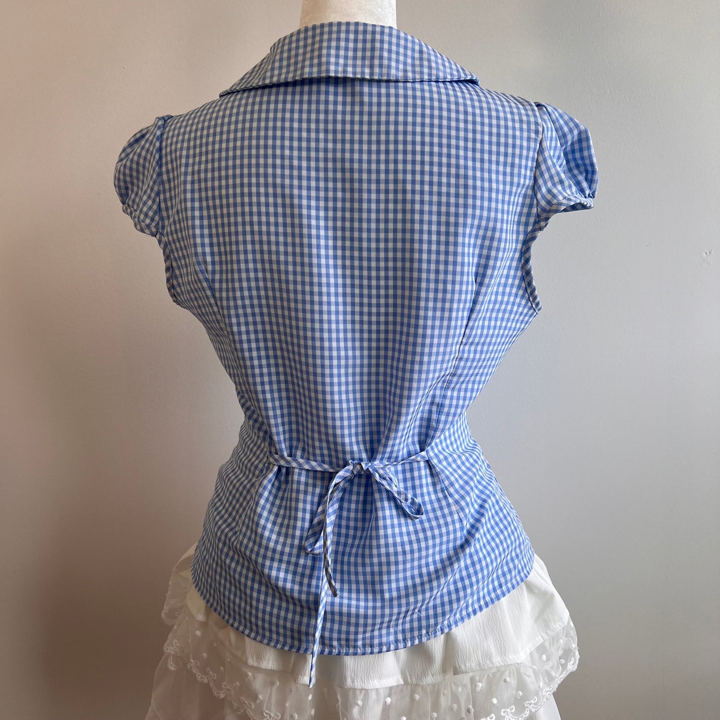 Barbara Blue Collar Top