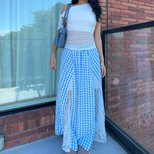 Butterfly Blue Maxi Skirt
