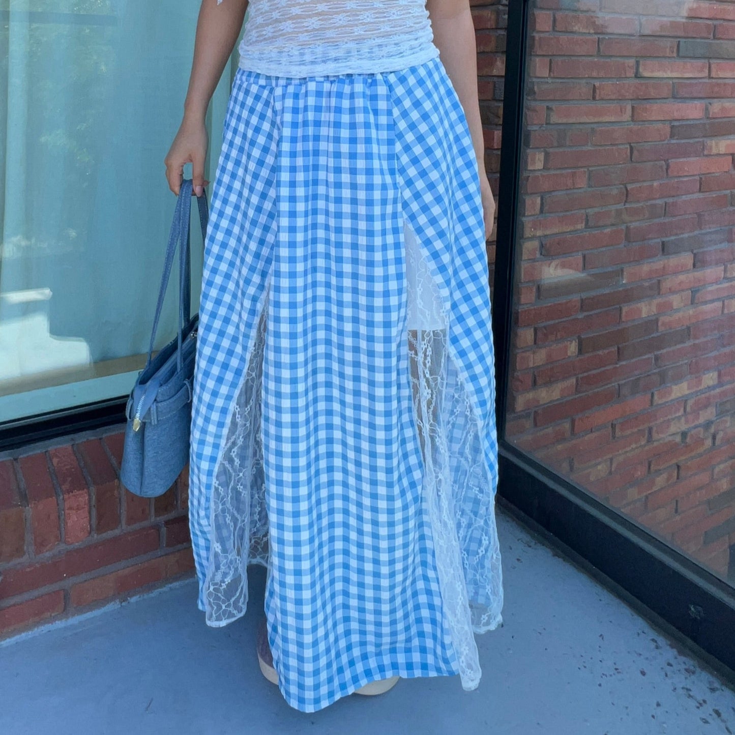 Butterfly Blue Maxi Skirt