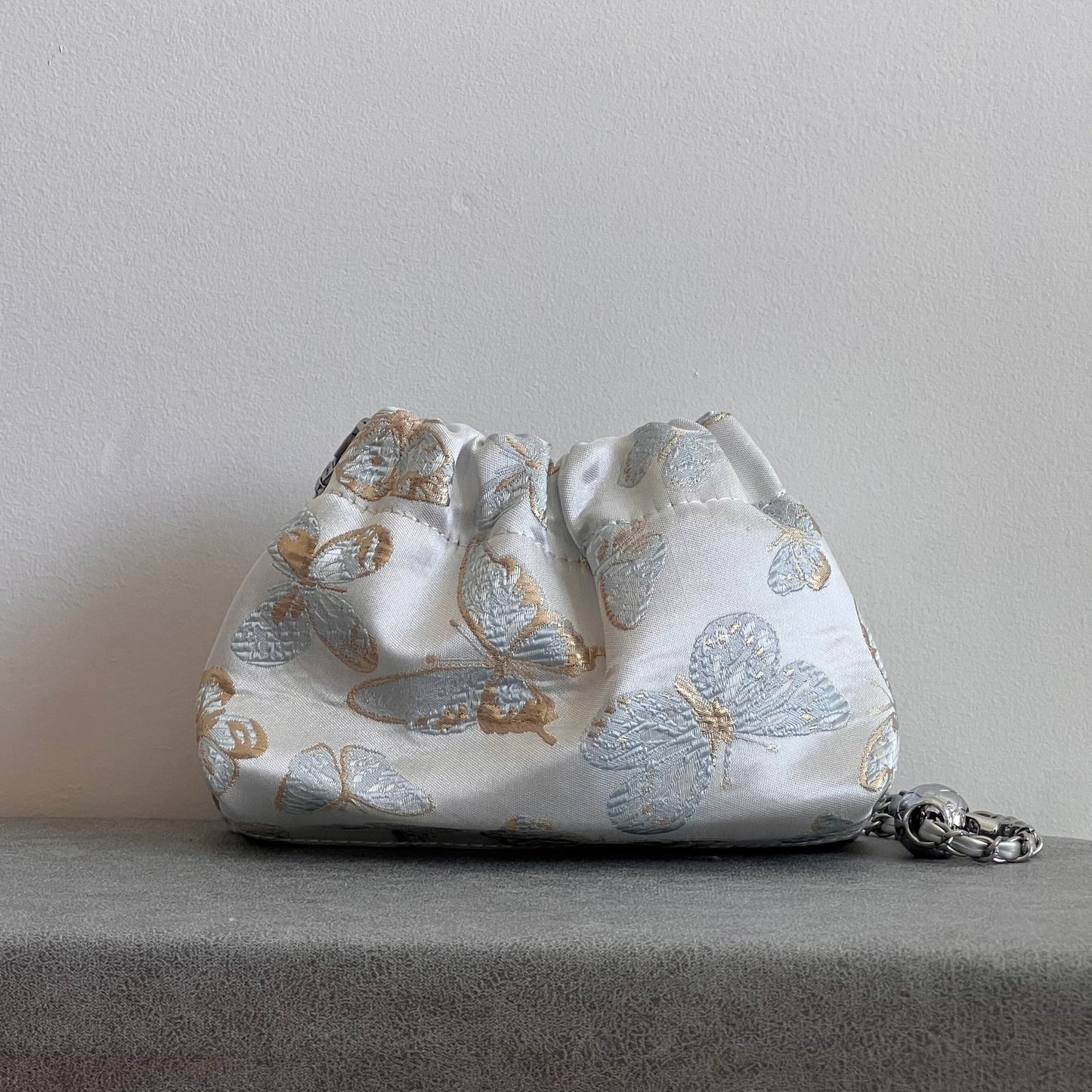 Snow Butterfly Silver Bag