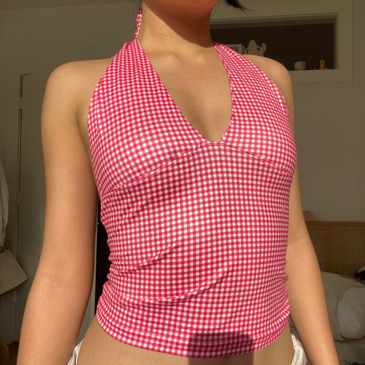 Barbara Red Halter Top