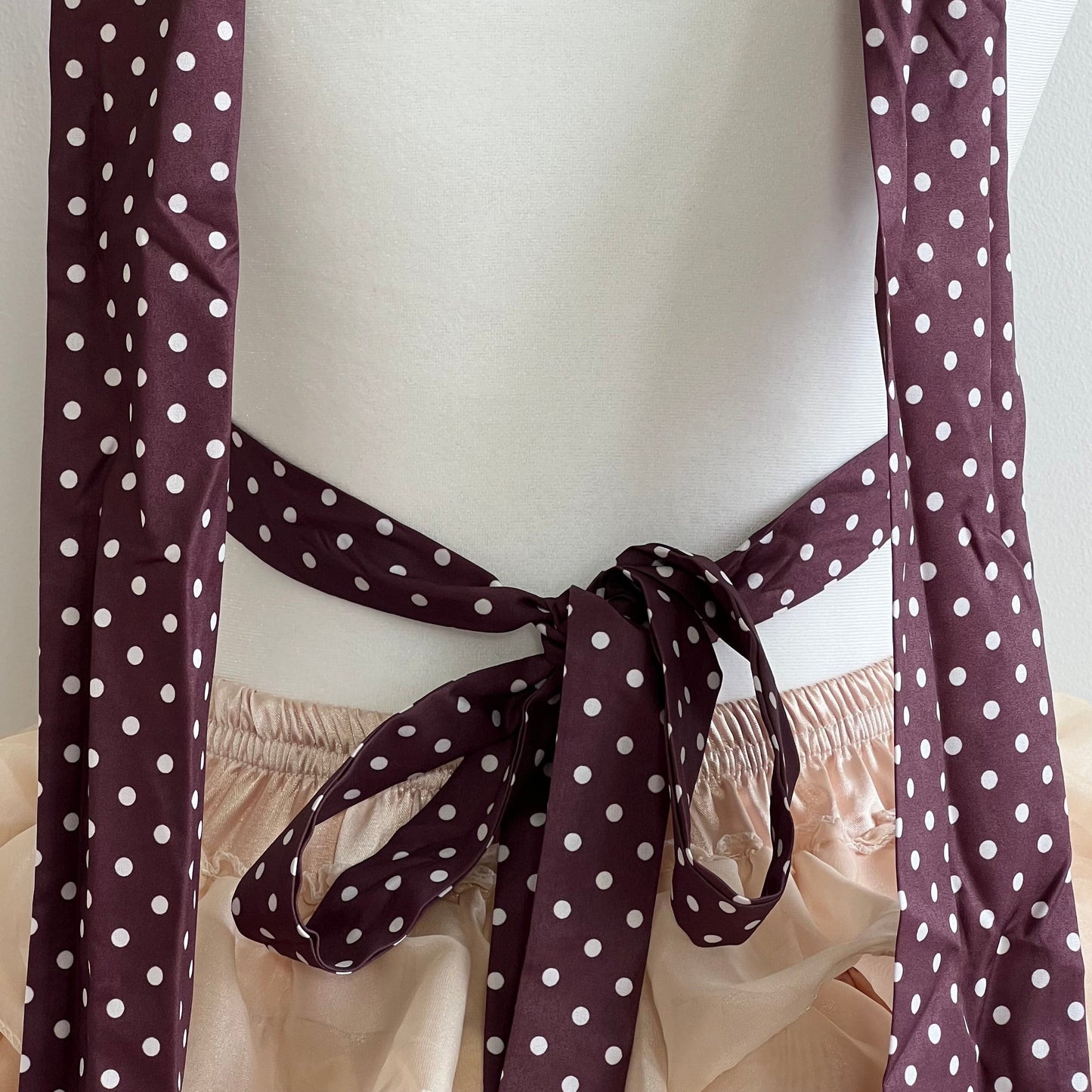 Maddi Brown Neck Scarf Top