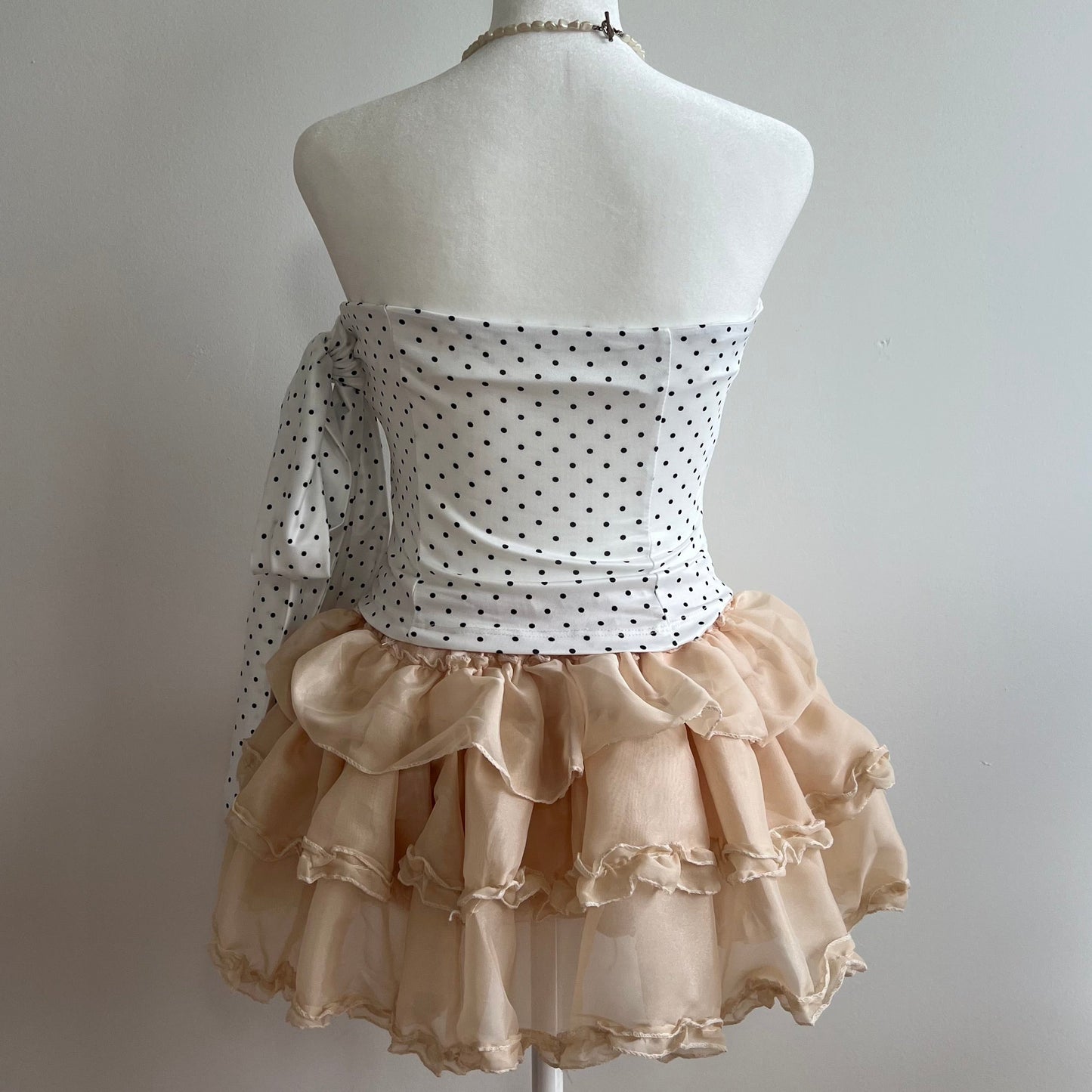 Poppy White Polka Top