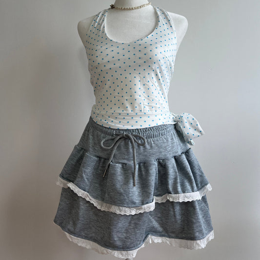 Sheryl Blue Polka Top