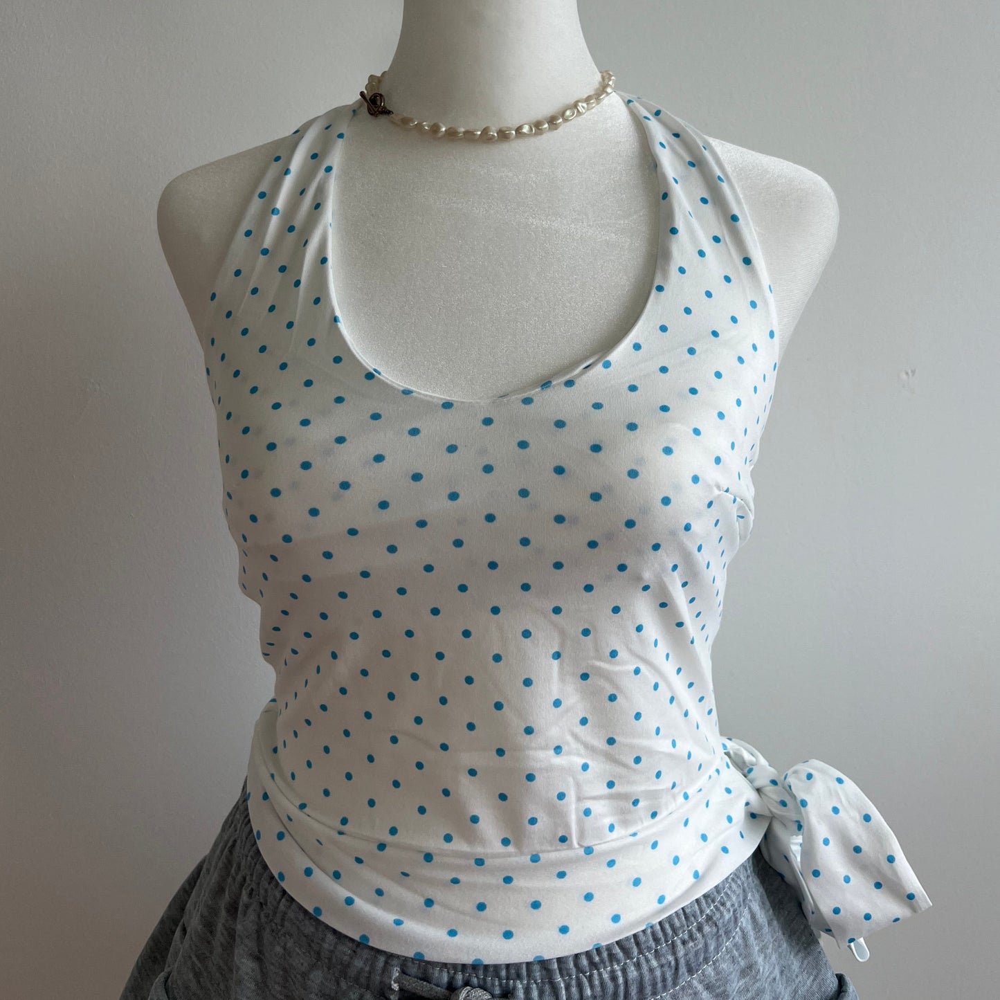Sheryl Blue Polka Top