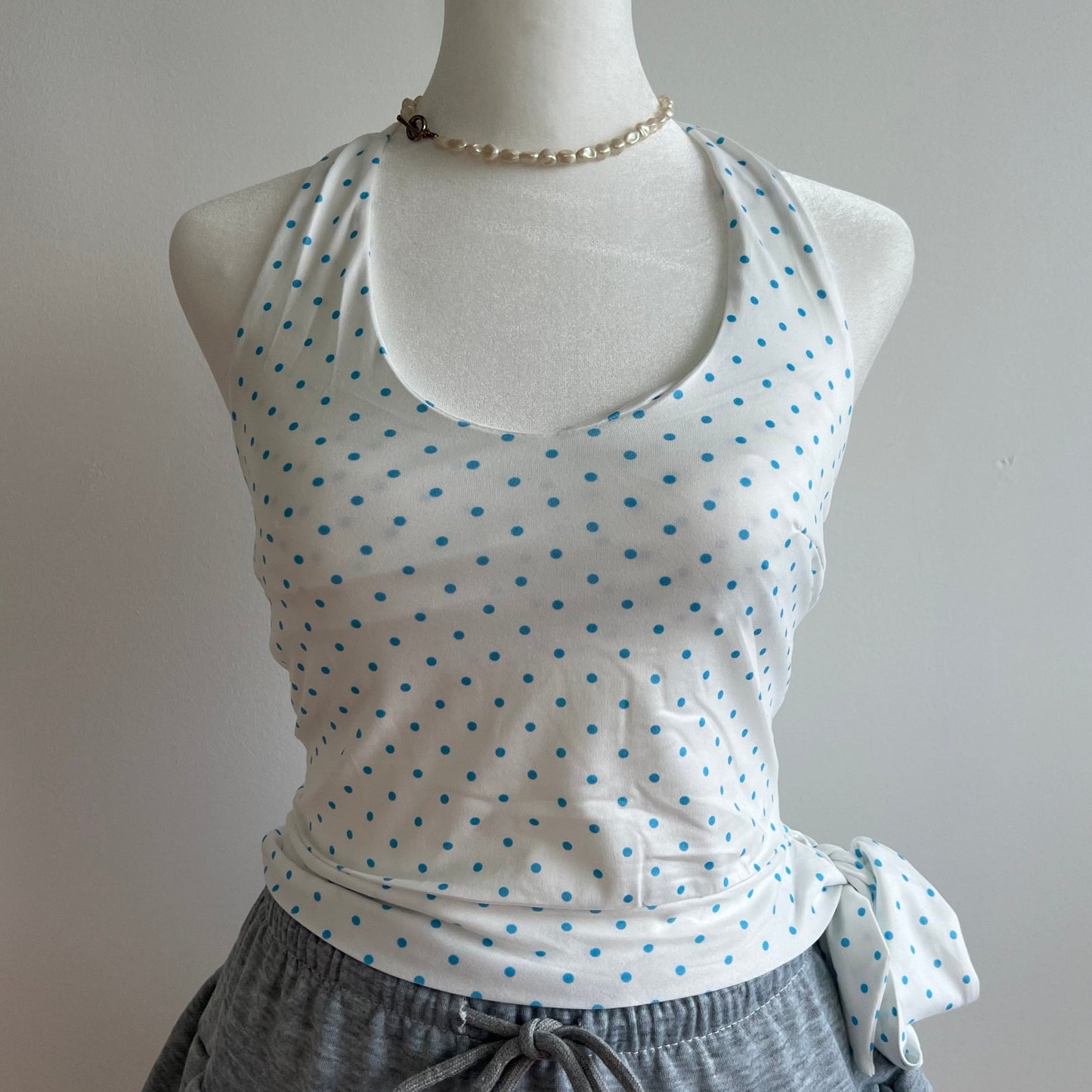 Sheryl Blue Polka Top