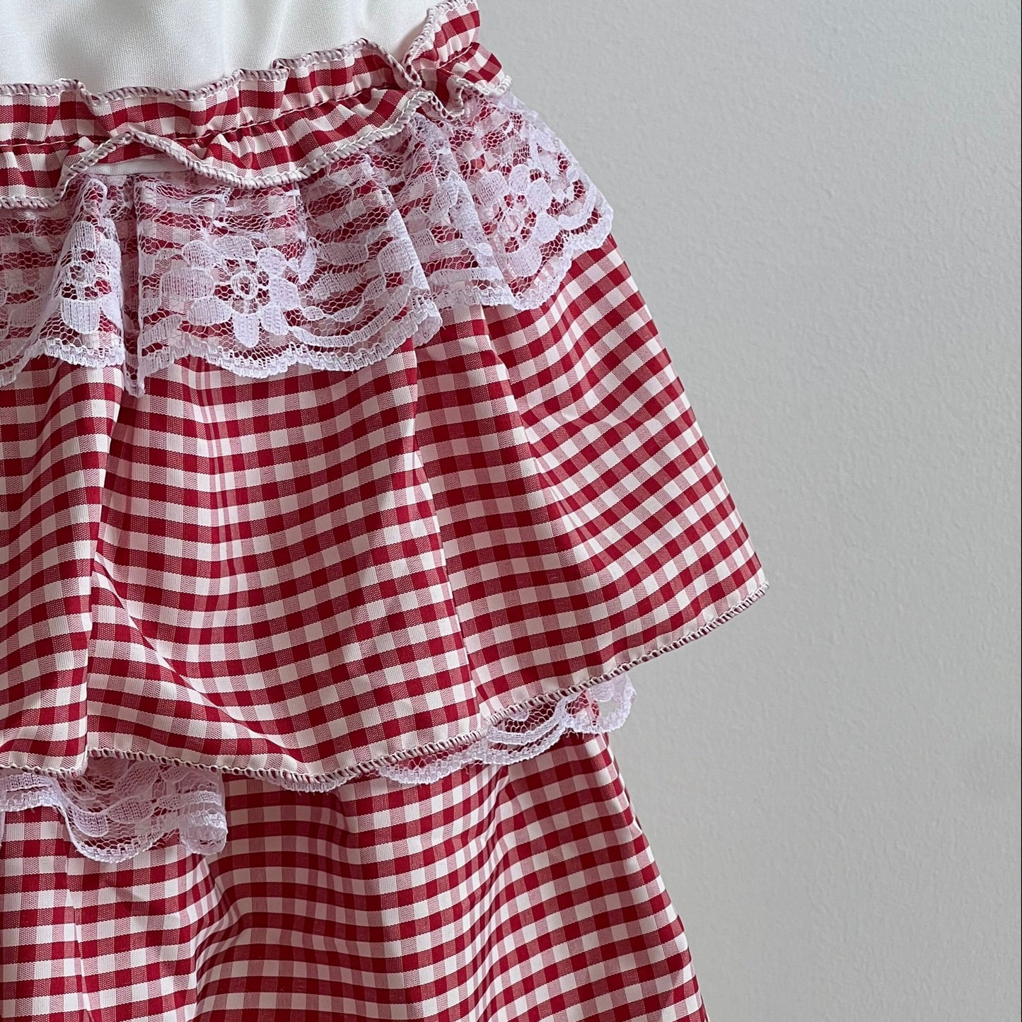 Hankerchief Red Gingham Skirt