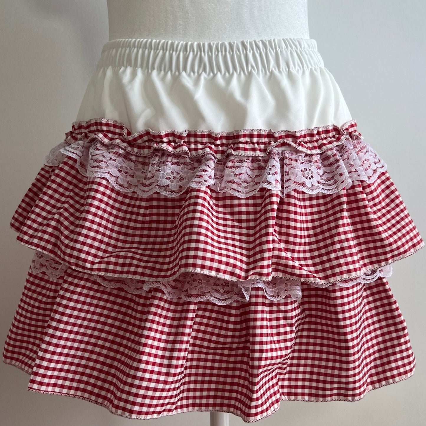 Hankerchief Red Gingham Skirt