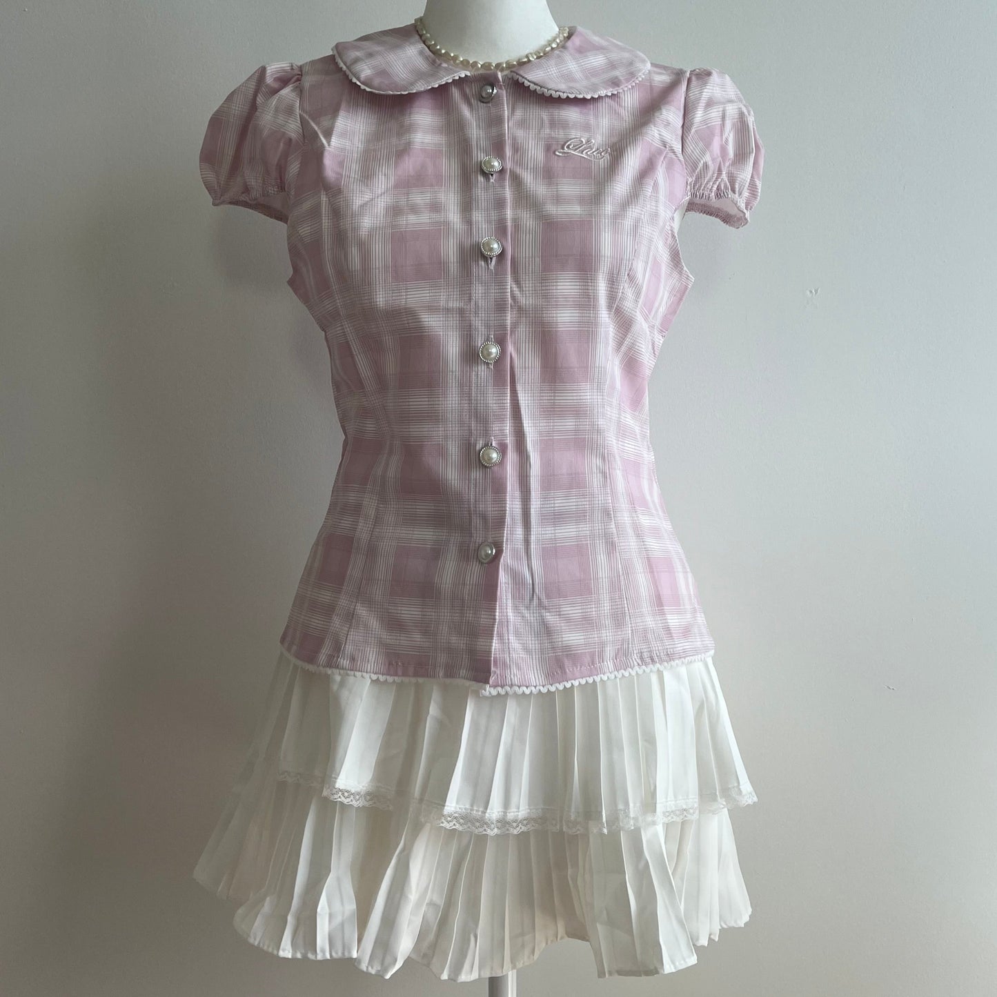 Doll Pink 'Lace' Blouse