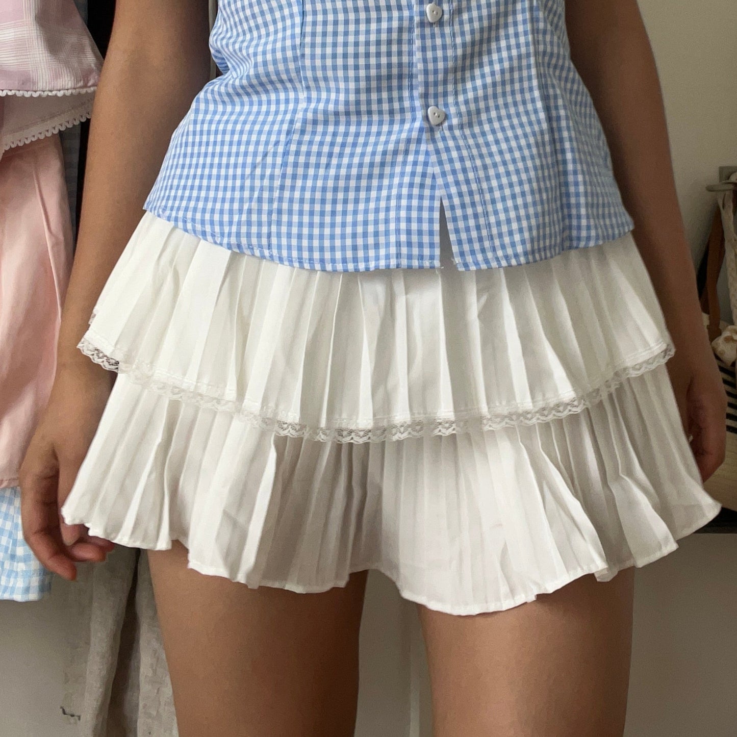 Melanie White Tennis Skirt