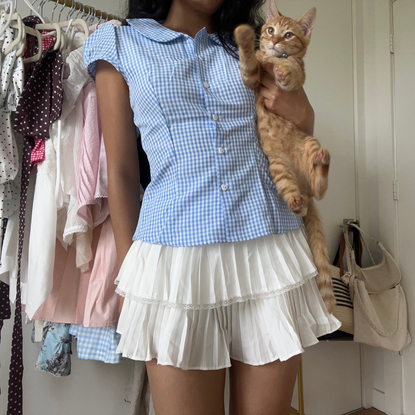 Melanie White Tennis Skirt