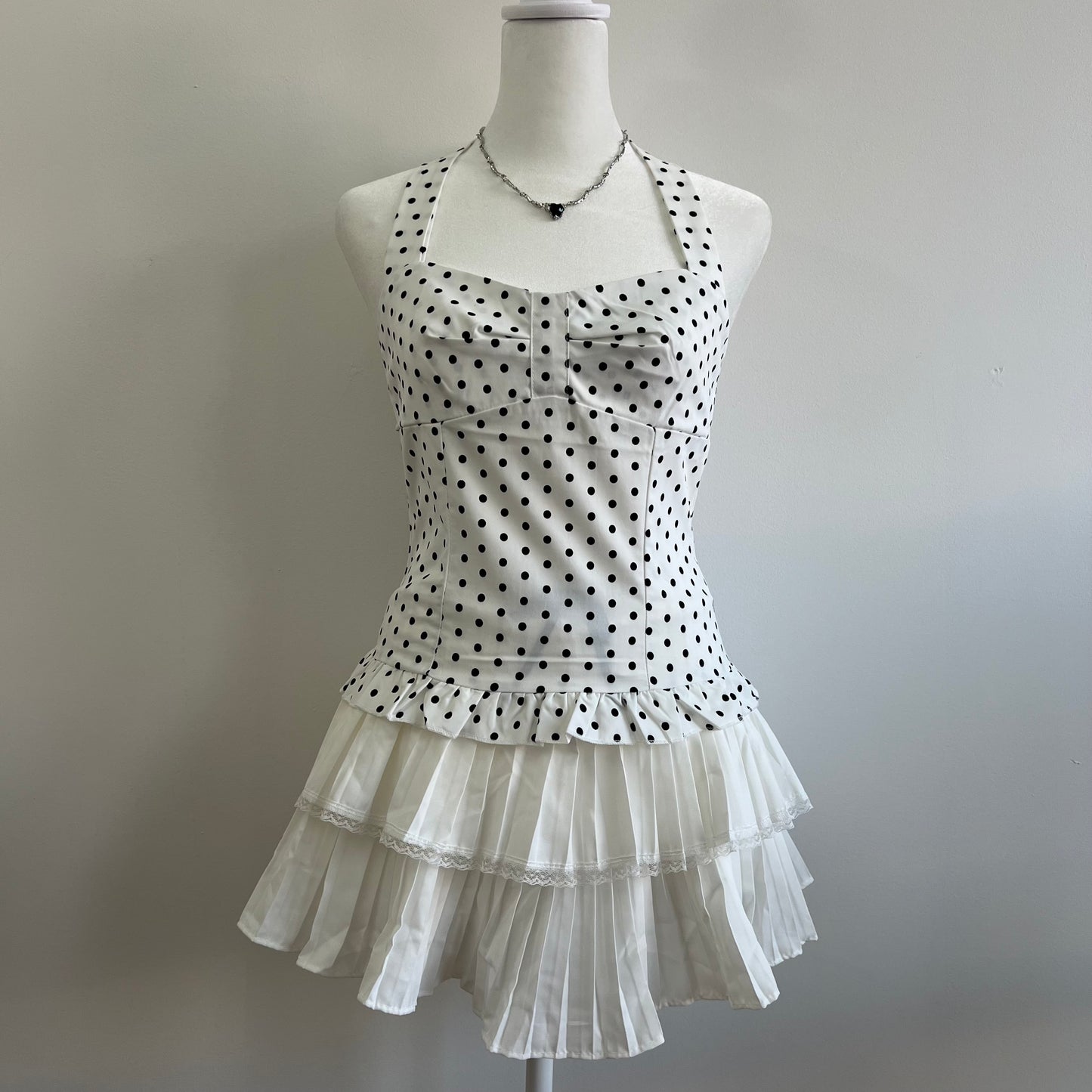 Yuna White Polka Top