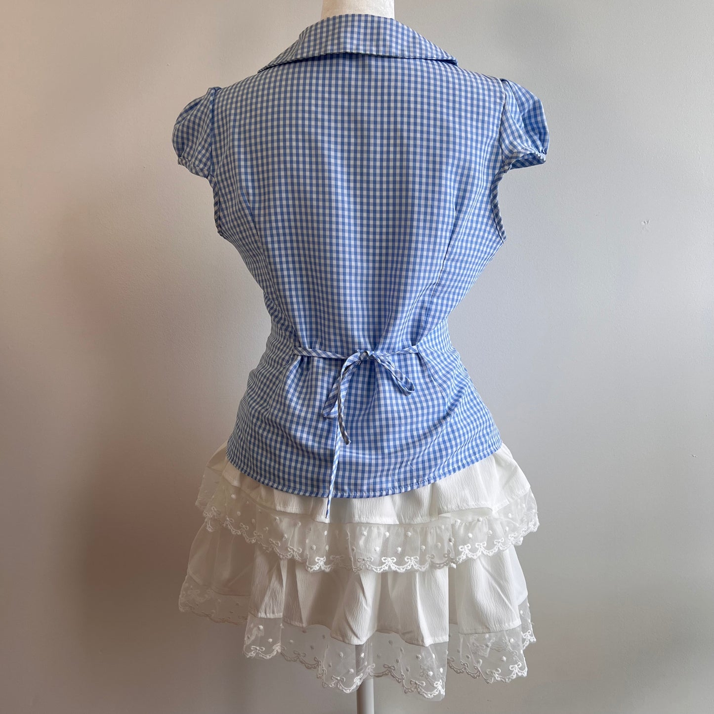 Barbara Blue Collar Top