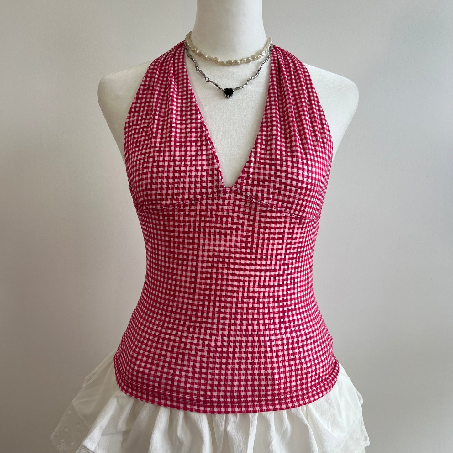 Barbara Red Halter Top