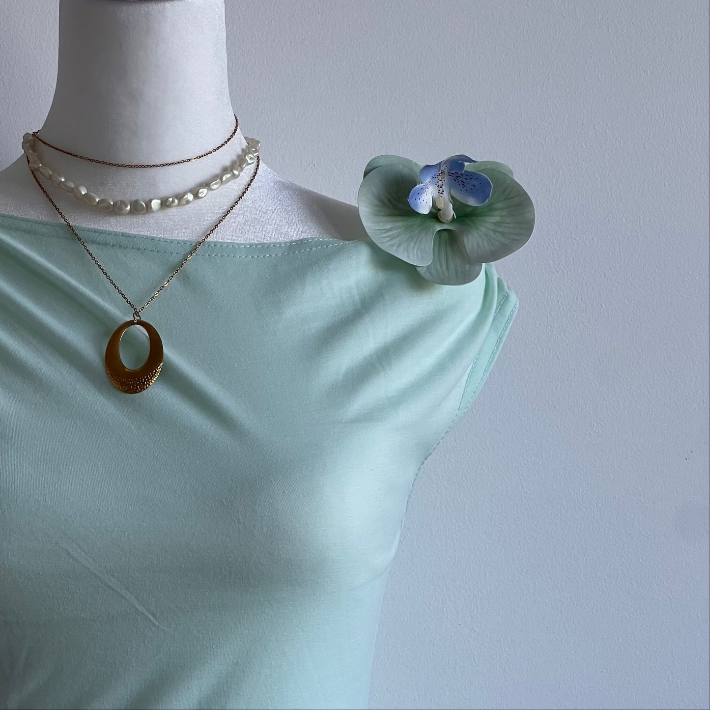 Summer Green Flower Top