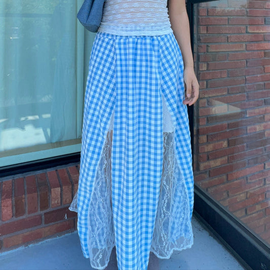 Butterfly Blue Maxi Skirt