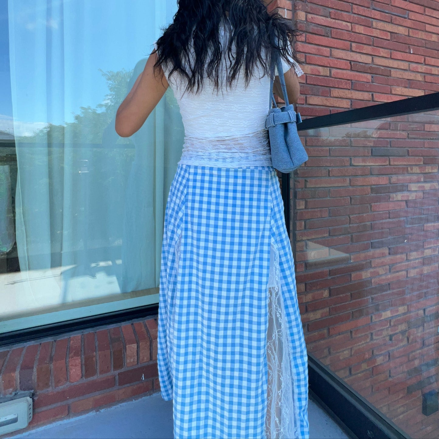 Butterfly Blue Maxi Skirt