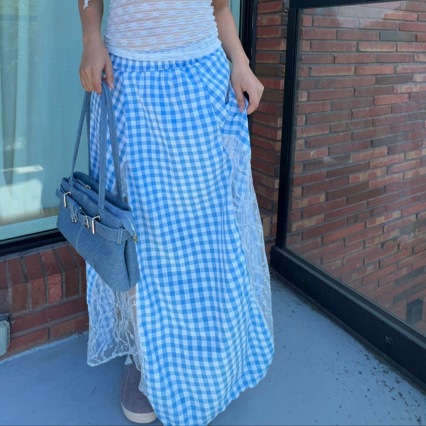 Butterfly Blue Maxi Skirt