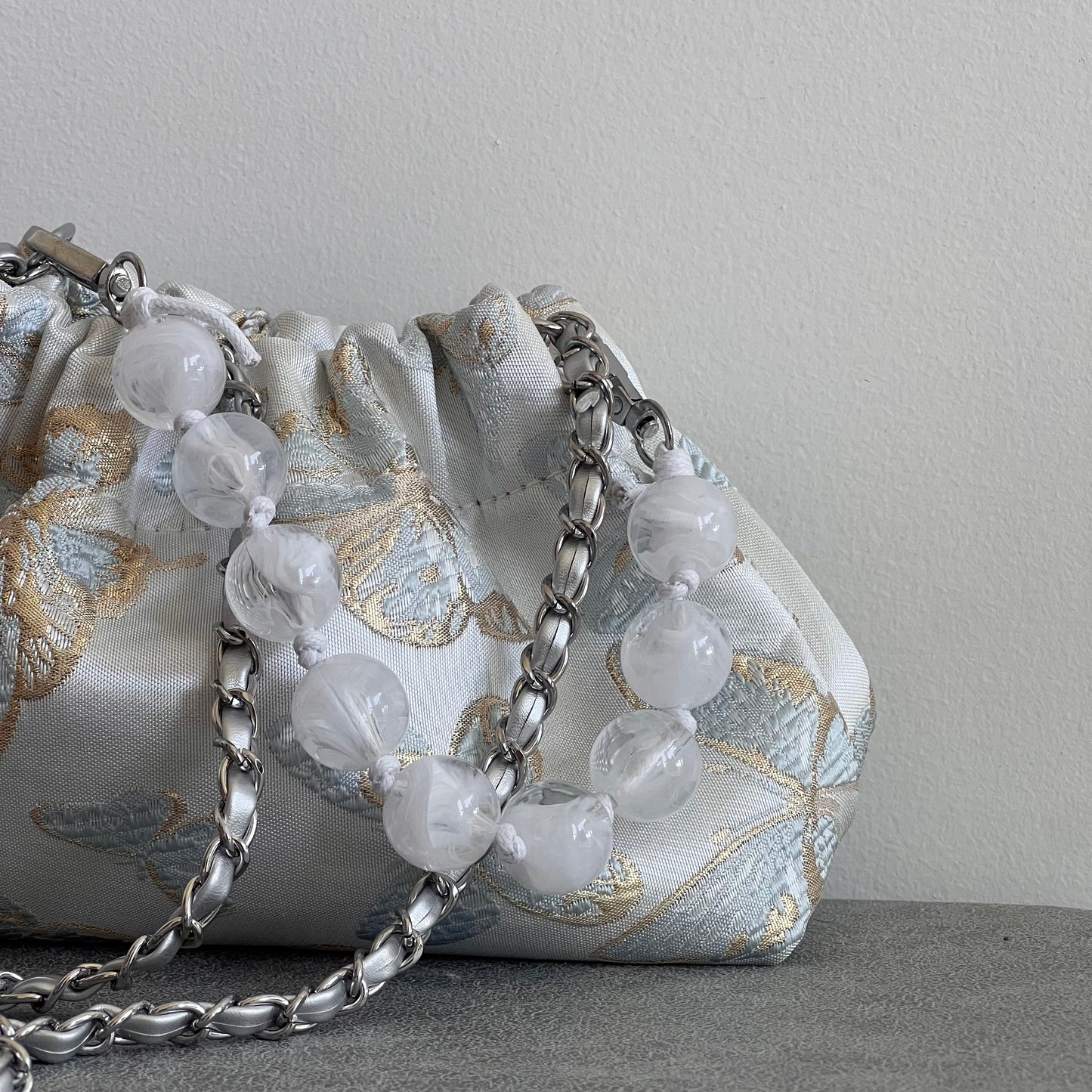 Snow Butterfly Silver Bag