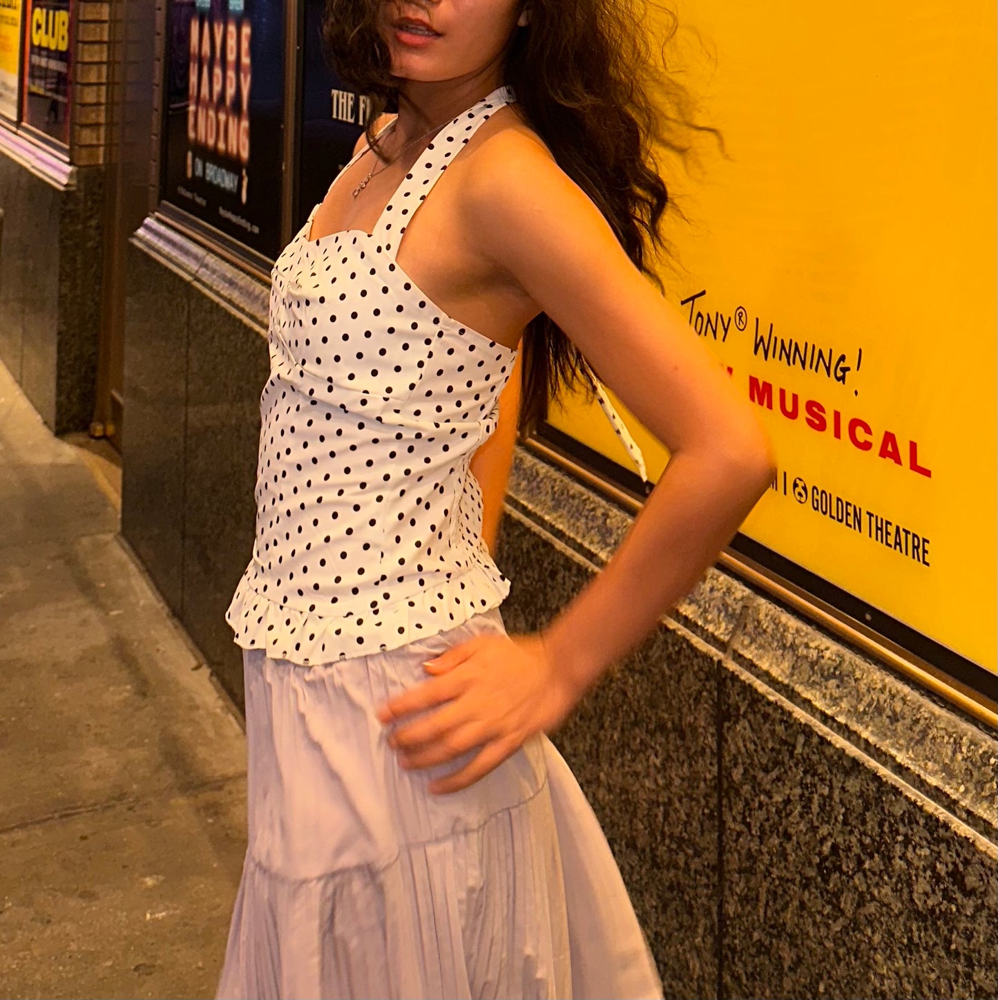 Yuna White Polka Top