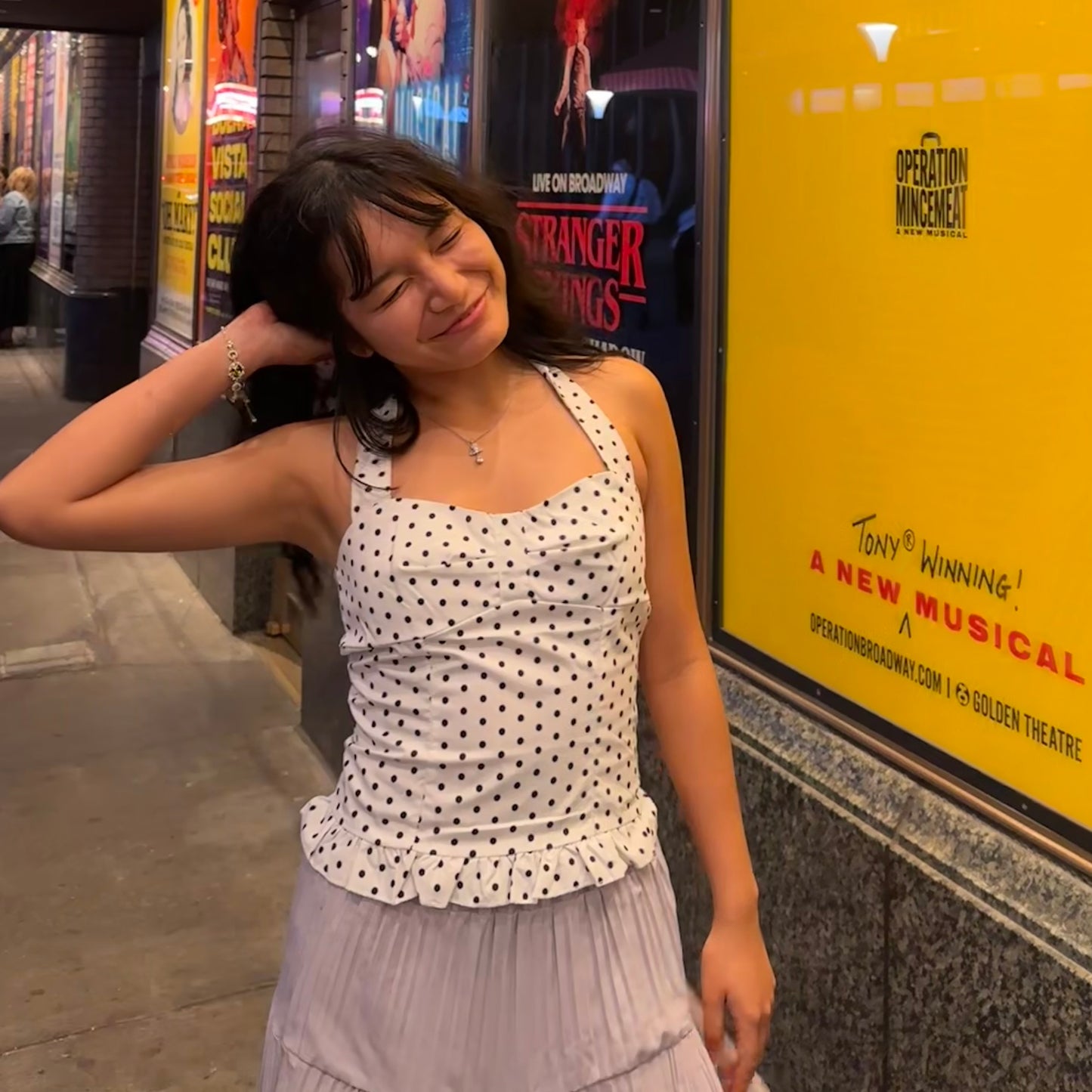 Yuna White Polka Top